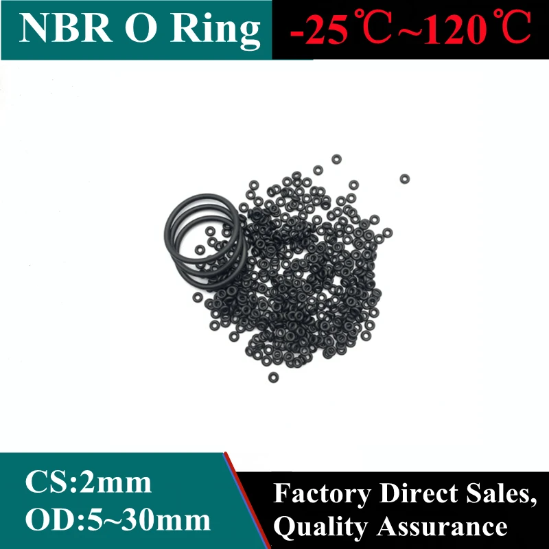 100pcs Black O Ring Gasket CS 2mm OD 5mm ~ 30mm NBR Automobile Nitrile Rubber Round O Type Corrosion Oil Resistant Seal Washer
100pcs Black O Ring Gasket CS 2mm OD 5mm ~ 30mm NBR Automobile Nitrile Rubber Round O Type Corrosion Oil Resistant Seal Washer