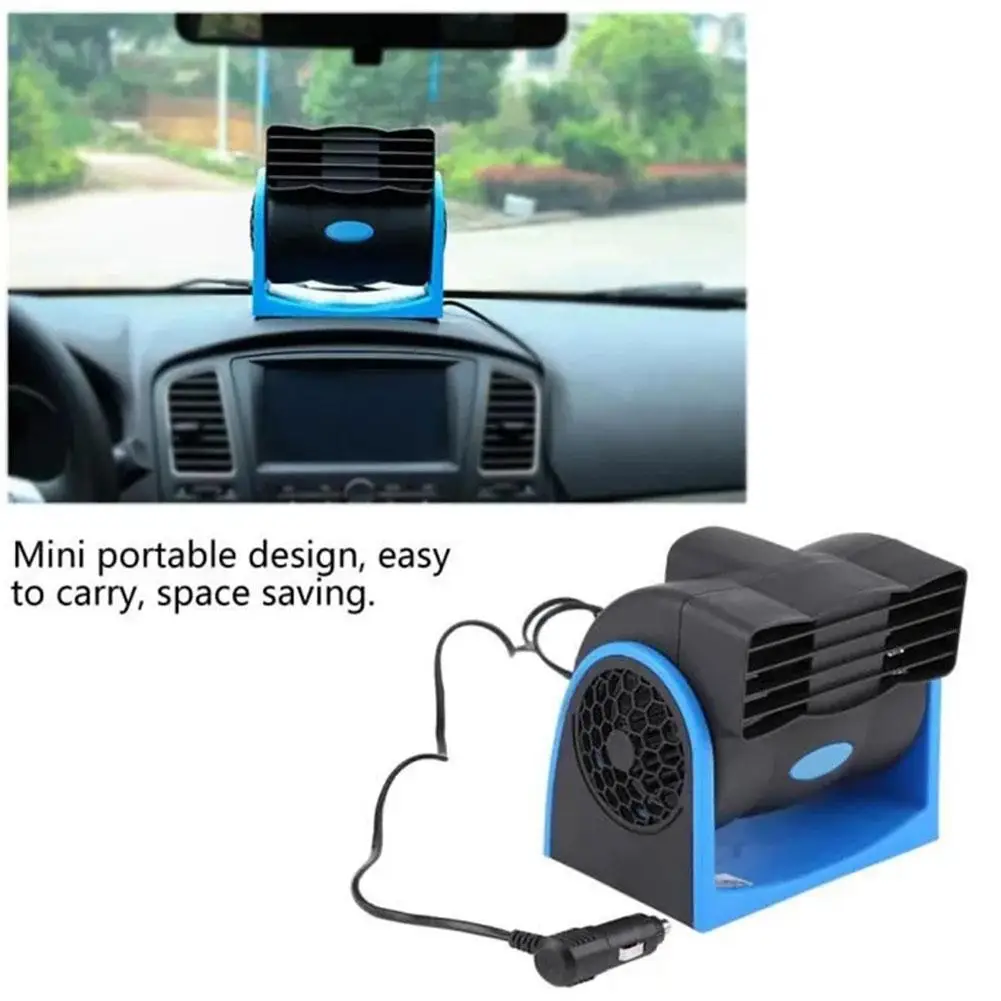 

12V 24V Portable Car Bladeless Air Conditioning Fan Large Wind Super Quiet Adjustable Speed Car Fan Summer Automotive Supplies