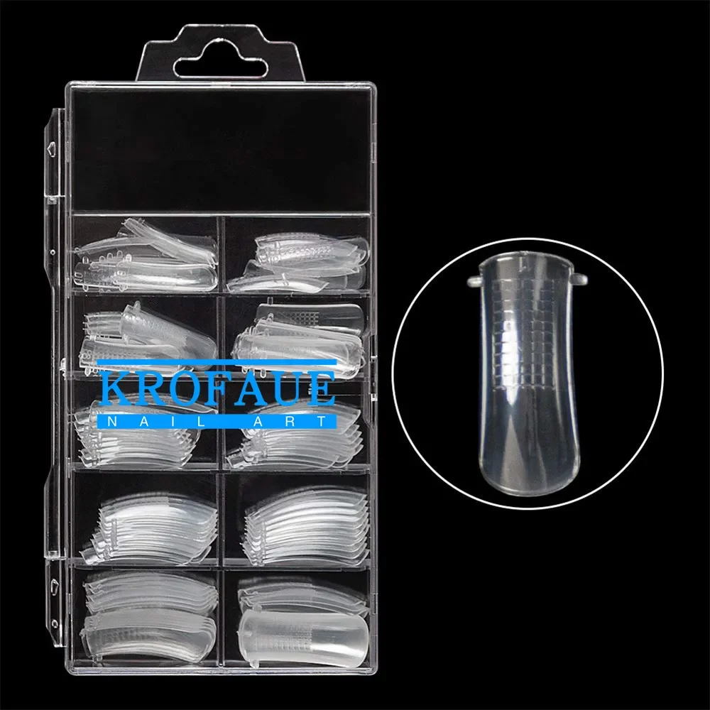 KROFAUE 100pcs Clear Nail Forms Full Cover Quick Building Gel Mold Tips DIY Extension Nails Tip Top For Poly False Nail UV Gel
KROFAUE 100pcs Clear Nail Forms Full Cover Quick Building Gel Mold Tips DIY Extension Nails Tip Top For Poly False Nail UV Gel