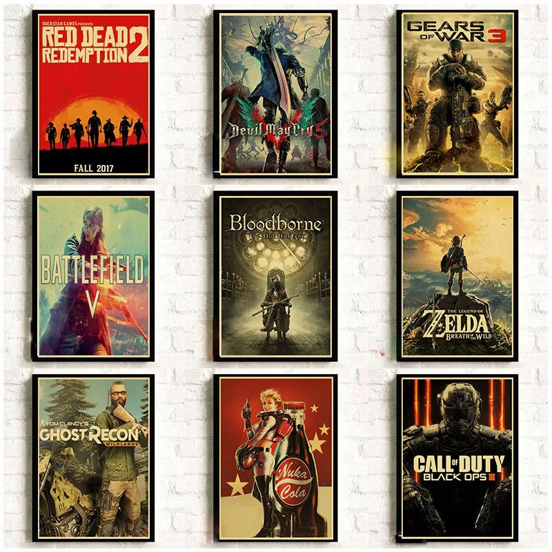Classic Game Retro Poster Vinatge Wall Decoration Good Quality Printed Wall Painting Home Room Art Wall Posters
Classic Game Retro Poster Vinatge Wall Decoration Good Quality Printed Wall Painting Home Room Art Wall Posters