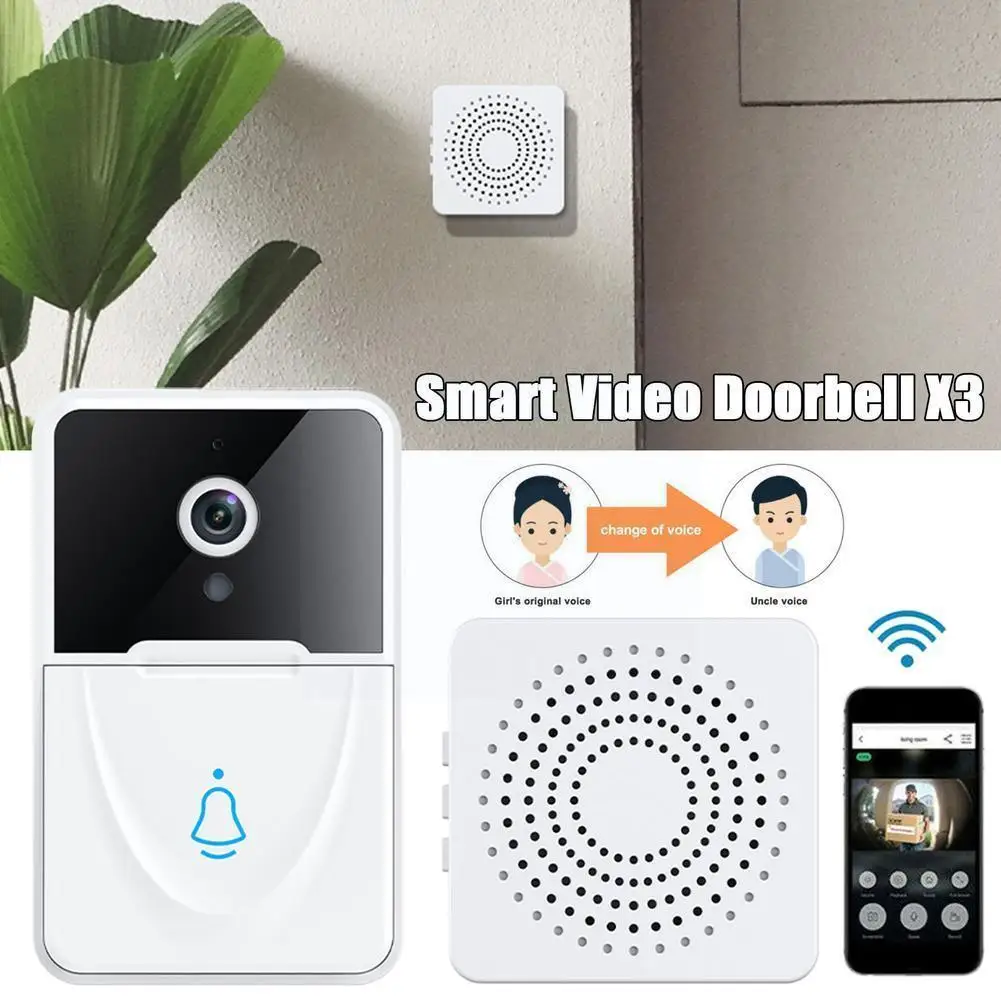 WIFI Video Doorbell Smart Home Wireless Phone X3 Door Bell Camera Security Video Intercom HD IR Night Vision For Apartments S8X1
WIFI Video Doorbell Smart Home Wireless Phone X3 Door Bell Camera Security Video Intercom HD IR Night Vision For Apartments S8X1