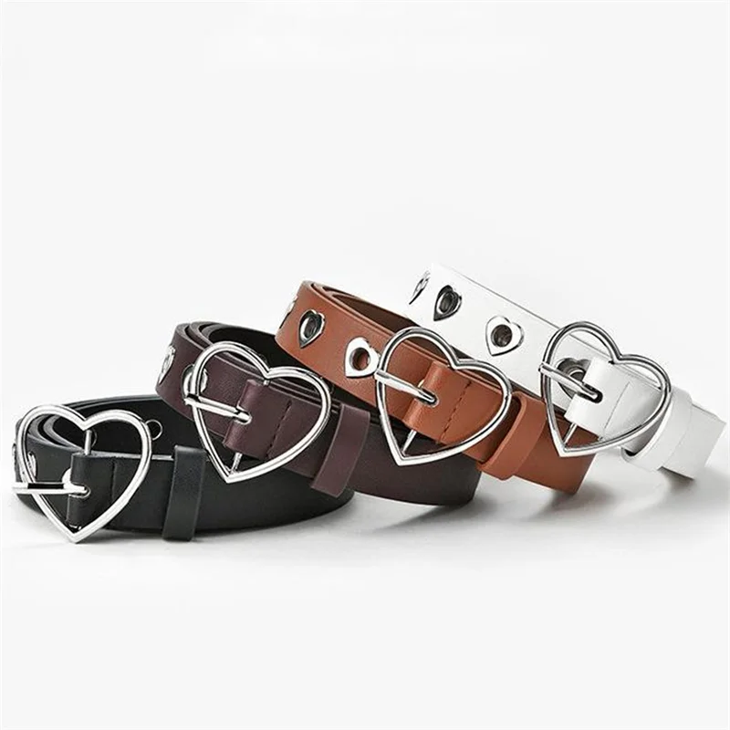 Women Belt Fashion Leather Punk Belt With Adjustable Love Heart Holes Luxury Designer Buckle Belt For Dress Jeans Cool
Women Belt Fashion Leather Punk Belt With Adjustable Love Heart Holes Luxury Designer Buckle Belt For Dress Jeans Cool