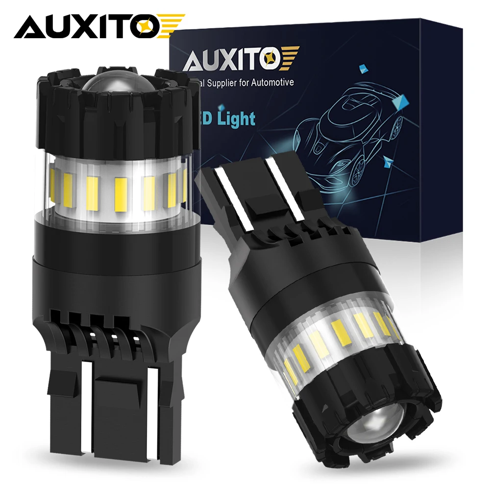 

AUXITO 2Pcs T20 W21W LED Canbus DRL W21/5W 7440 7443 LED Bulb White Parking Light Backup Reverse Signal Lamp 12V No Error 6000K