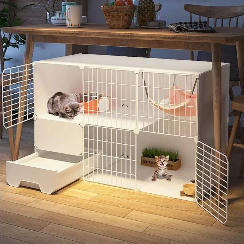 Iron Cat Cage Home Indoor Villa with Toilet Litter Box Kitten Climbing Ladder Cat House Cage Small Apartment Balcony F
Iron Cat Cage Home Indoor Villa with Toilet Litter Box Kitten Climbing Ladder Cat House Cage Small Apartment Balcony F