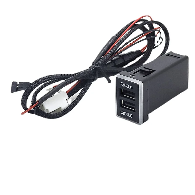 3.0 Car Charger Double Quick Charge USB Phone PDA DVR Adapter Plug & Play Cable for Toyota Rav4 Intelligent Fast Charging QC 3.0
3.0 Car Charger Double Quick Charge USB Phone PDA DVR Adapter Plug & Play Cable for Toyota Rav4 Intelligent Fast Charging QC 3.0
