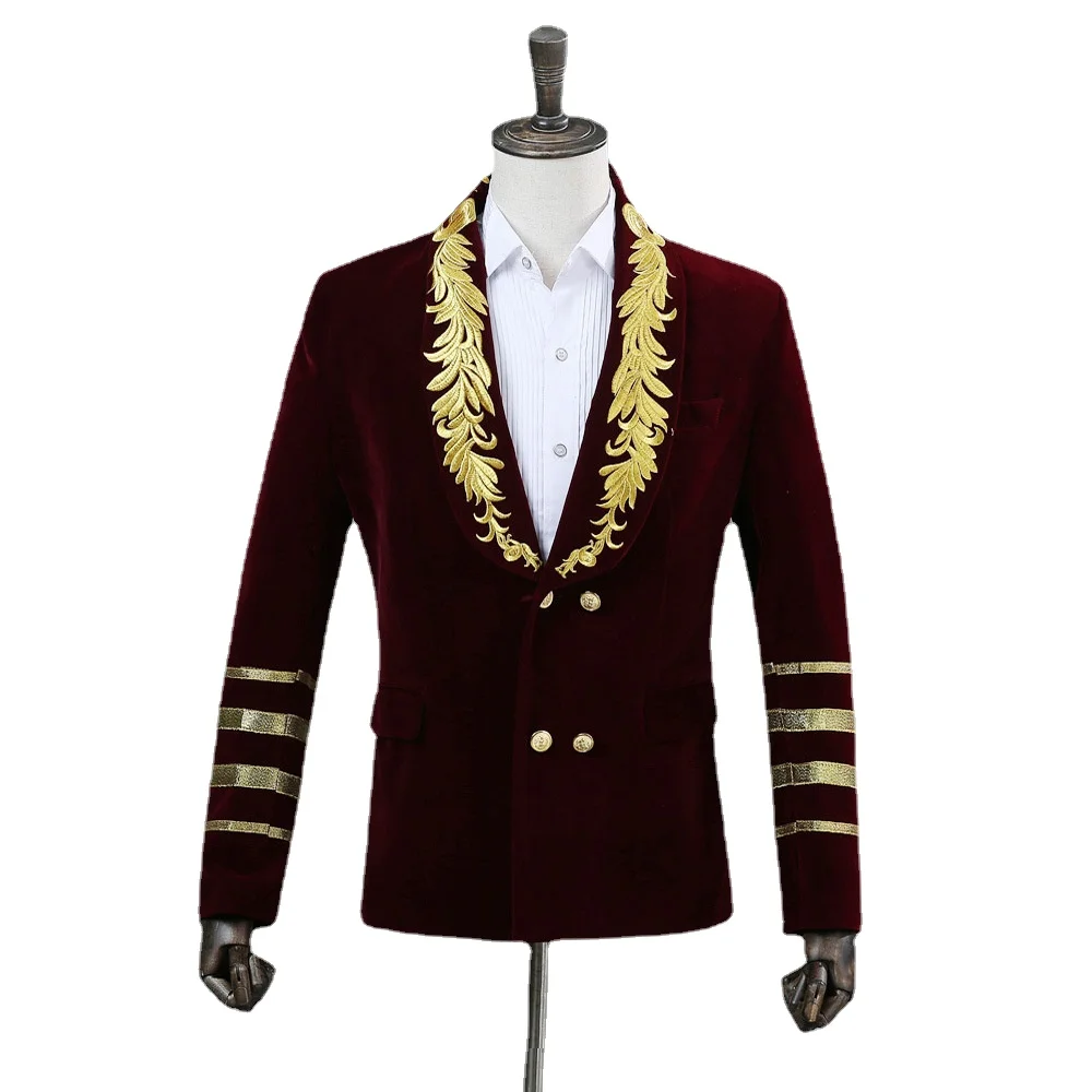 Mens Stage Suit Singer Performance Suits Fashion Jackets Casual Suits Blazer Black Red Men Blazers Suit Jackets Party Costumes
Mens Stage Suit Singer Performance Suits Fashion Jackets Casual Suits Blazer Black Red Men Blazers Suit Jackets Party Costumes