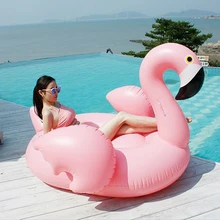 Gaint Swan Flamingo Inflatable Float Swimming Ring Float Circle Pool Party Toys Ride-On Air Mattress Party Toy