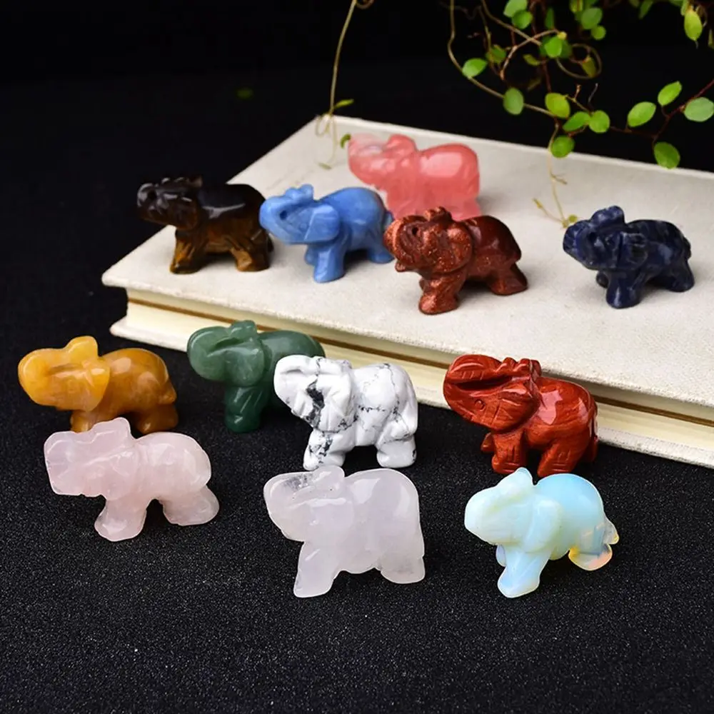 1PC Natural Crystal Rose Quartz Elephant Amethyst Obsidian Animals Stone Crafts Small Decoration Home Decor Christmas Present
1PC Natural Crystal Rose Quartz Elephant Amethyst Obsidian Animals Stone Crafts Small Decoration Home Decor Christmas Present
