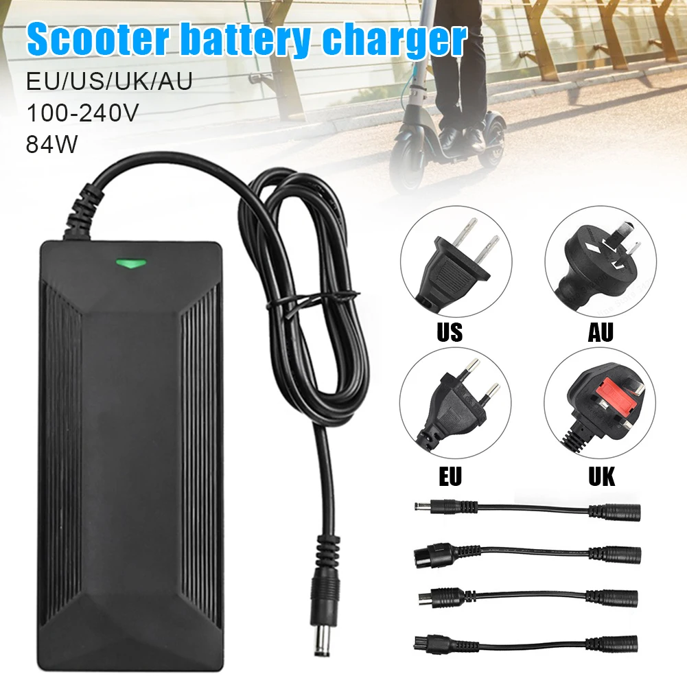 42V 2A Power Adapter Electric Scooter Charger Lithium Battery Charger with 4 Connector Adapter for 36V Electric Scooters
42V 2A Power Adapter Electric Scooter Charger Lithium Battery Charger with 4 Connector Adapter for 36V Electric Scooters