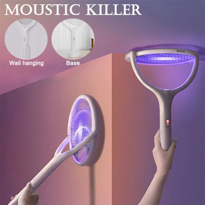 5In1 Electric Flies Swatter Killer UV Light 3000V LED Lamp Summer Mosquito Trap Racket Anti Insect Built battery Moustic killer
5In1 Electric Flies Swatter Killer UV Light 3000V LED Lamp Summer Mosquito Trap Racket Anti Insect Built battery Moustic killer