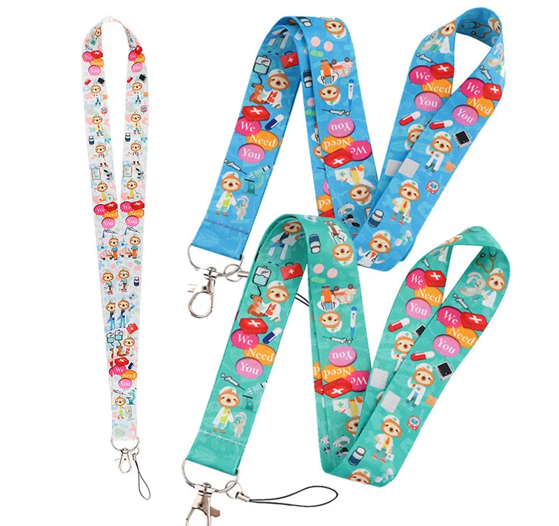 Cute Animal Doctor Keychain Cartoon Lanyard for Keys Phone ID Name Tag DIY Hanging Rope Key Ring Gifts
Cute Animal Doctor Keychain Cartoon Lanyard for Keys Phone ID Name Tag DIY Hanging Rope Key Ring Gifts