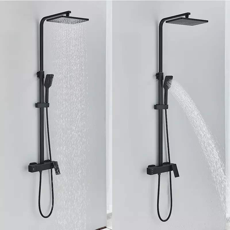 Matte Black Bath Shower Faucet Big Rainfall Head With Hand Held Shower 3-way Brass Hot Cold Water Mixer Tap For Bathroom Shower
Matte Black Bath Shower Faucet Big Rainfall Head With Hand Held Shower 3-way Brass Hot Cold Water Mixer Tap For Bathroom Shower
