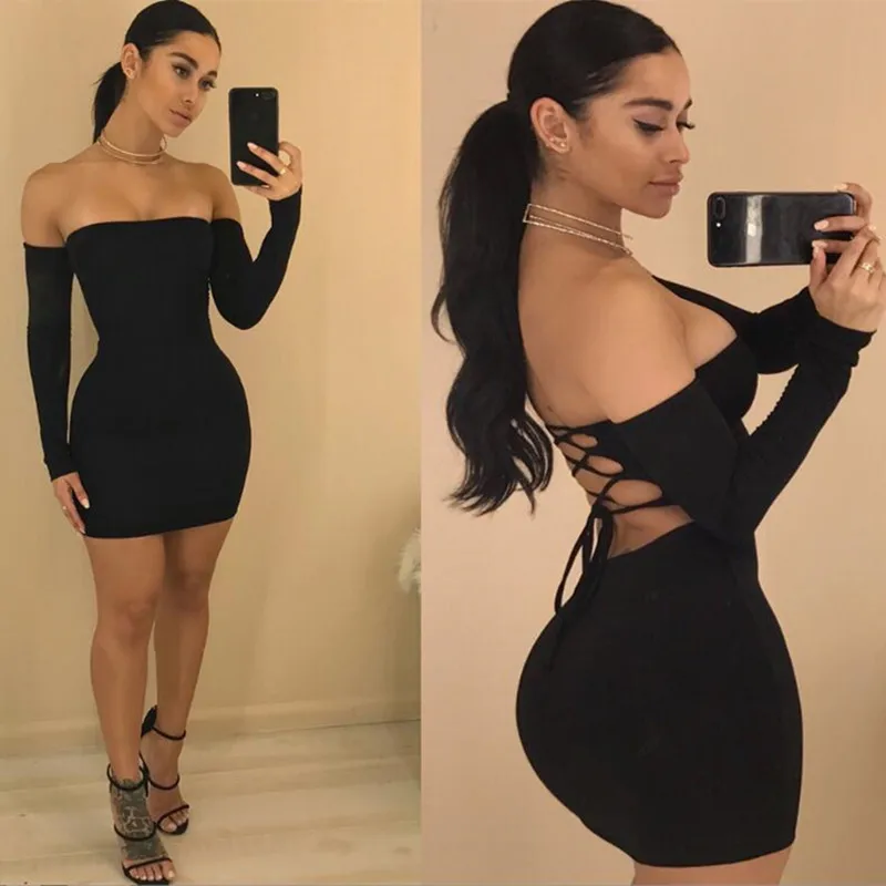 Sexy Dresses Party Night Club Dress Autumn Long Sleeve Bodycon Dresses Sexy Off Shoulder Backless Lace
Sexy Dresses Party Night Club Dress Autumn Long Sleeve Bodycon Dresses Sexy Off Shoulder Backless Lace