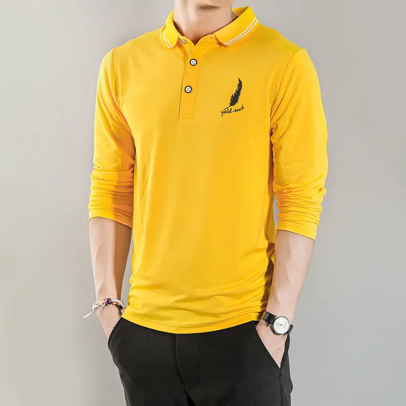 Korean Fashion Spring Summer Long Sleeve T-shirt Male Clothes Lapel All-match Pullover Men Casual Loose Quick-drying Tops
Korean Fashion Spring Summer Long Sleeve T-shirt Male Clothes Lapel All-match Pullover Men Casual Loose Quick-drying Tops