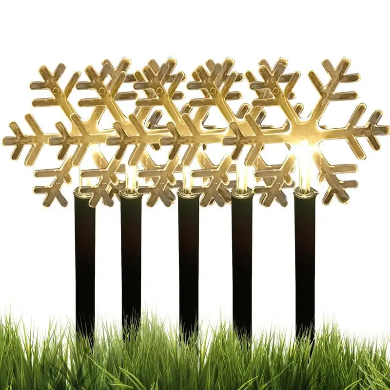 Solar Christmas Lights Christmas Snowflake Star Solar Powered Lawn Light Set Of 5 LED Landscape Lawn Solar Lights For Patio
Solar Christmas Lights Christmas Snowflake Star Solar Powered Lawn Light Set Of 5 LED Landscape Lawn Solar Lights For Patio
