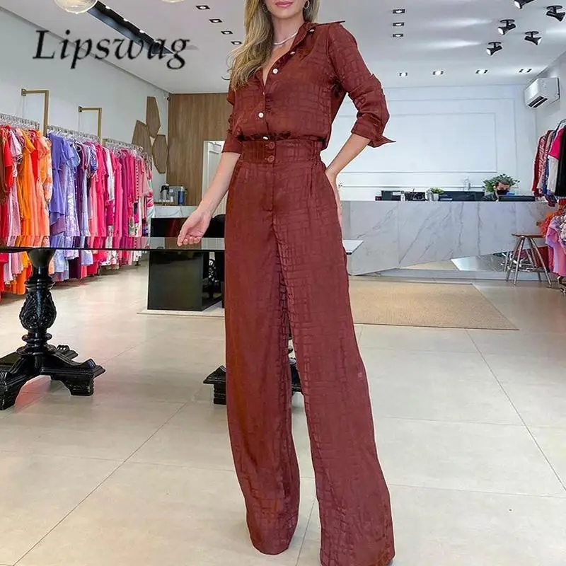 Женский офисный комплект из двух предметов, элегантная рубашка и штаны, модные длинные брюки в клетку с высокой талией, осенний комплект из двух предметов
Женский офисный комплект из двух предметов, элегантная рубашка и штаны, модные длинные брюки в клетку с высокой талией, осенний комплект из двух предметов