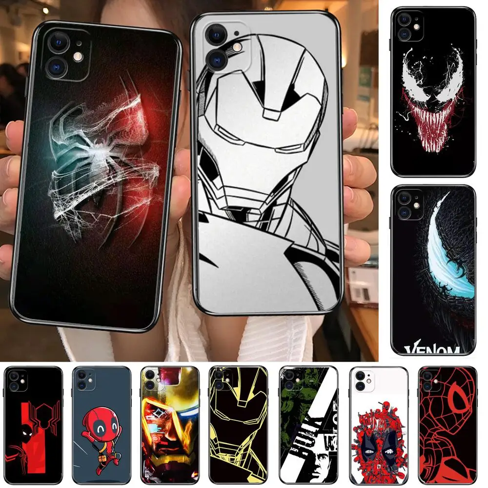 

Iron Man Spiderman Phone Cases For iphone 13 Pro Max case 12 11 Pro Max 8 PLUS 7PLUS 6S XR X XS 6 mini se mobile cell