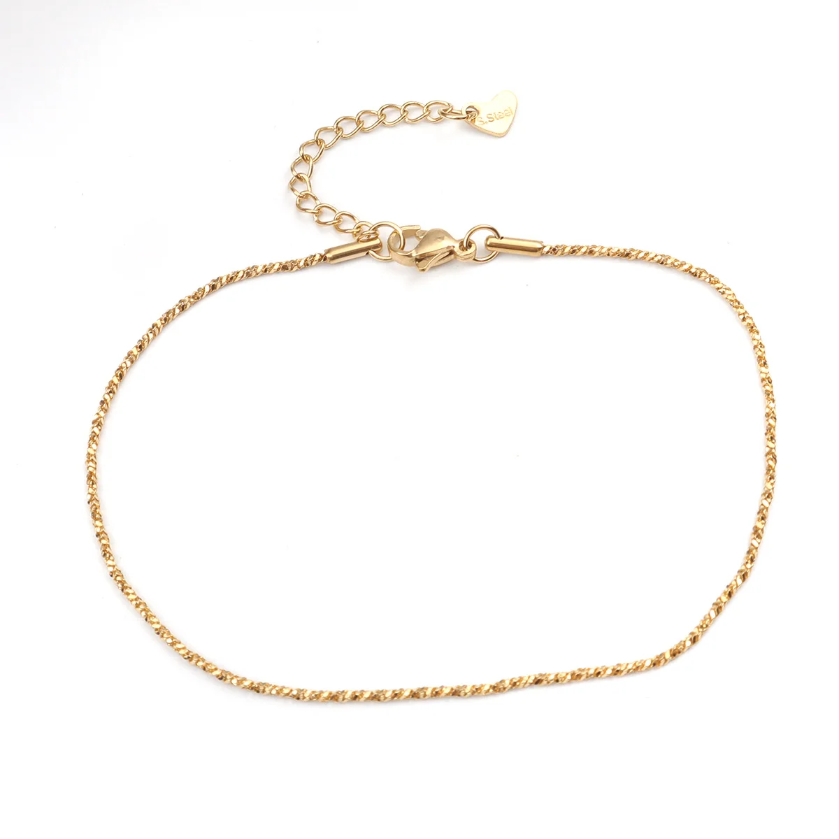 1PC 23.5cm Stainless Steel Anklet Gold Color Link Chain Anklets For Women Jewelry Summer Beach Party Barefoot Accessories
1PC 23.5cm Stainless Steel Anklet Gold Color Link Chain Anklets For Women Jewelry Summer Beach Party Barefoot Accessories