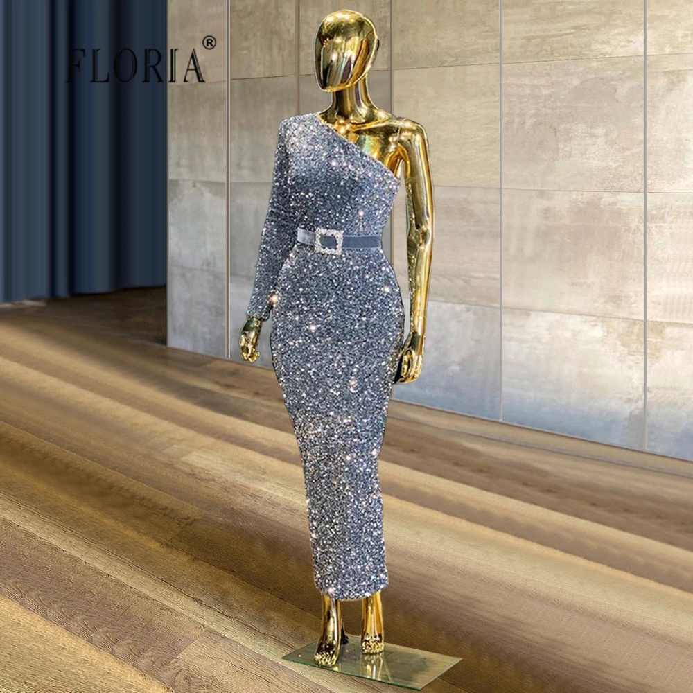 Tea-Length Sequin Celebrity Dresses One Shoulder Women Shiny Evening Dress Vestido De Fiesta Formal Dress Wedding Guest Outfits
Tea-Length Sequin Celebrity Dresses One Shoulder Women Shiny Evening Dress Vestido De Fiesta Formal Dress Wedding Guest Outfits