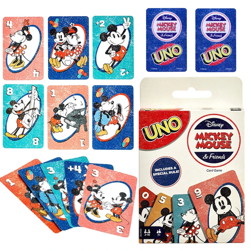 UNO Card Disney Mickey Minnie Mouse Cartoon Animal Figure Board Game Company and Adults Family Leisure Hobby for Children's Toy
UNO Card Disney Mickey Minnie Mouse Cartoon Animal Figure Board Game Company and Adults Family Leisure Hobby for Children's Toy