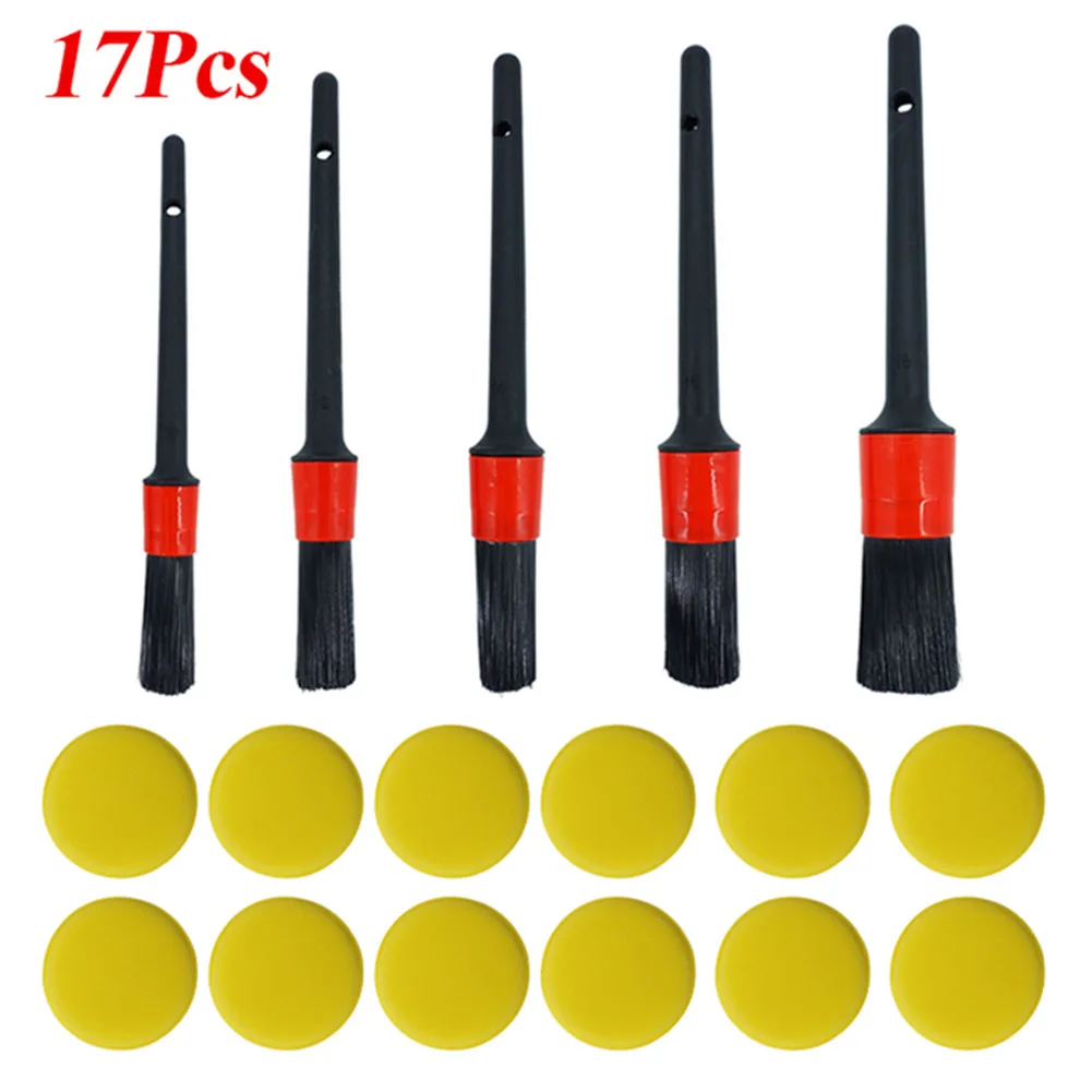 17pcs Car Wash Cleaning Brush Set Tire Leather Interior Exterior Cleaning Tool Kit 5x Detail Brush + 12x Sponge Car Accessories
17pcs Car Wash Cleaning Brush Set Tire Leather Interior Exterior Cleaning Tool Kit 5x Detail Brush + 12x Sponge Car Accessories