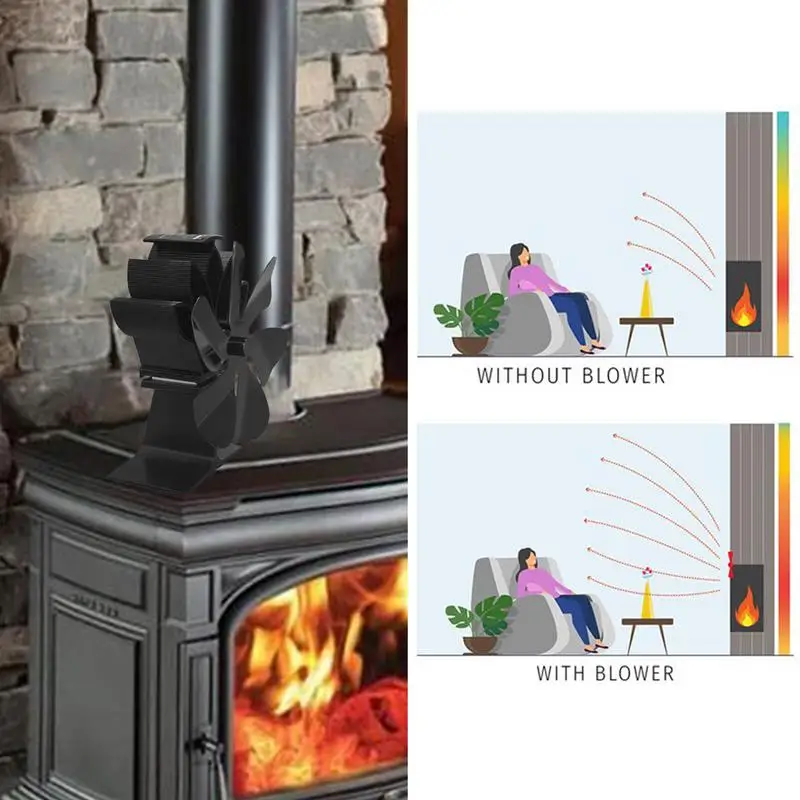 6 Blade Upgraded Fireplace Fan Heat Powered Stove Fan Log Wood Burner Quiet FanHome Fireplace Efficient Heat Distribution
6 Blade Upgraded Fireplace Fan Heat Powered Stove Fan Log Wood Burner Quiet FanHome Fireplace Efficient Heat Distribution