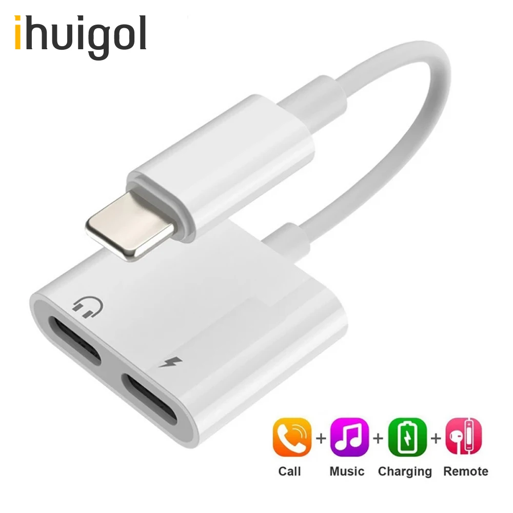 ihuigol 3.5mm Jack Earphone Adapter For iPhone Adapter 2 in 1 For Apple iPhone XS MAX XR X 7 8 Plus IOS 12 Aux Cable Splitter
ihuigol 3.5mm Jack Earphone Adapter For iPhone Adapter 2 in 1 For Apple iPhone XS MAX XR X 7 8 Plus IOS 12 Aux Cable Splitter