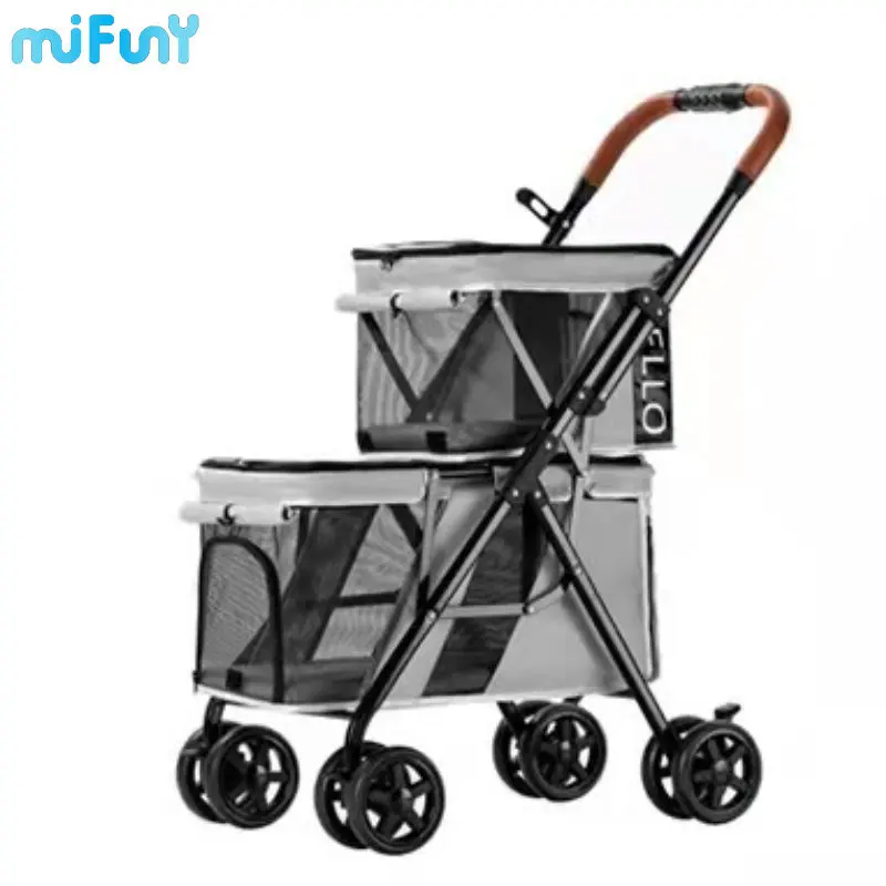 MiFuny Pet Cart Carrier Outdoor Foldable Breathable Trolley Front Wheels Universal Double Layers Dog Stroller Cat Pets Accessory
MiFuny Pet Cart Carrier Outdoor Foldable Breathable Trolley Front Wheels Universal Double Layers Dog Stroller Cat Pets Accessory