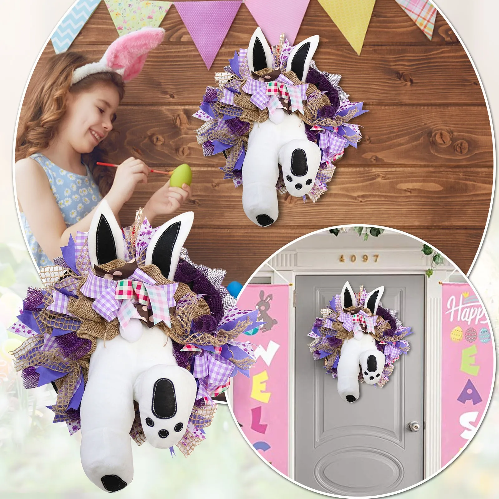 Декоративная чашка на присоске с изображением Пасхальных Кроликов цветов колец 
Декоративная чашка на присоске с изображением Пасхальных Кроликов цветов колец