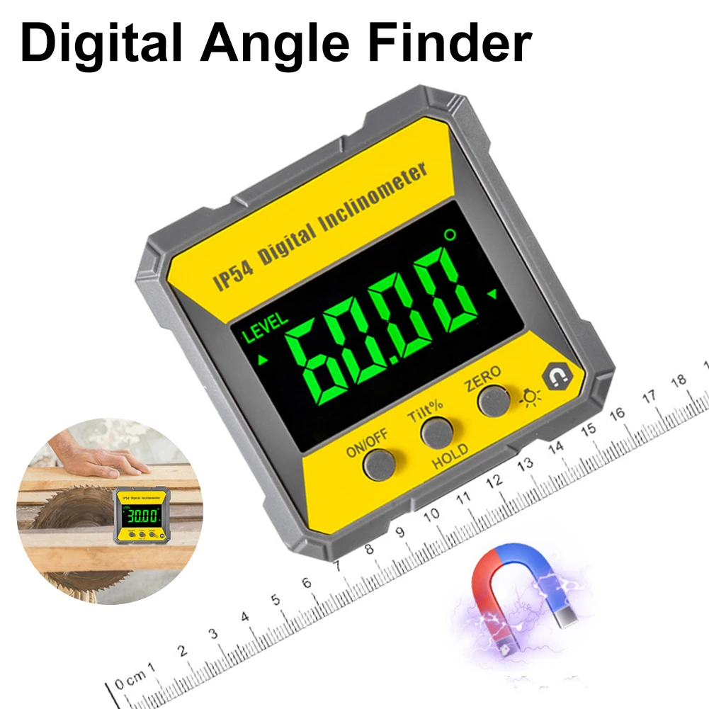 Digital Angle Finder 4*90° Level Protractor Inclinometer Angle Gauge With LCD Backlight Display Magnetic Base Measuring Tool
Digital Angle Finder 4*90° Level Protractor Inclinometer Angle Gauge With LCD Backlight Display Magnetic Base Measuring Tool