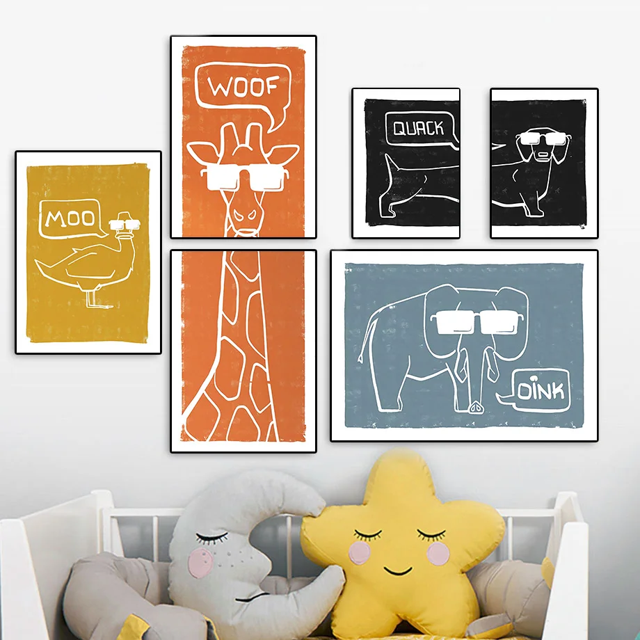 Красочные абстрактные линии животные жираф слон собака утка настенные художественные плакаты печатные стены картины детской комнаты 
Красочные абстрактные линии животные жираф слон собака утка настенные художественные плакаты печатные стены картины детской комнаты