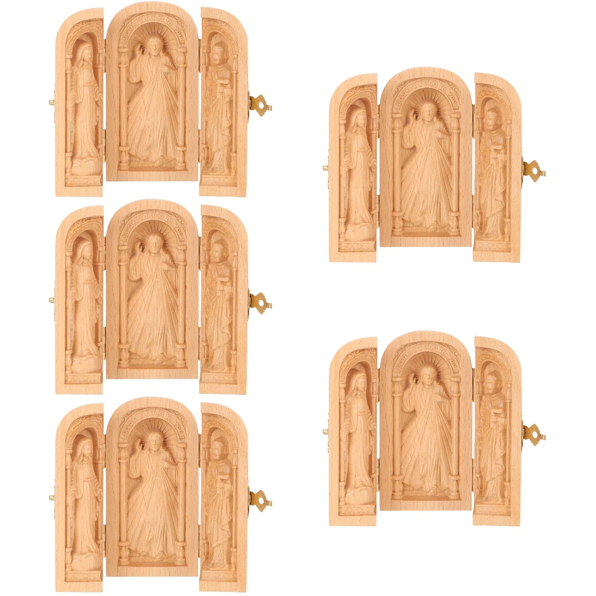 5pcs Creative Retro Wood Catholicism Statue Box Desktop Catholicism Sculpture Figurine
5pcs Creative Retro Wood Catholicism Statue Box Desktop Catholicism Sculpture Figurine