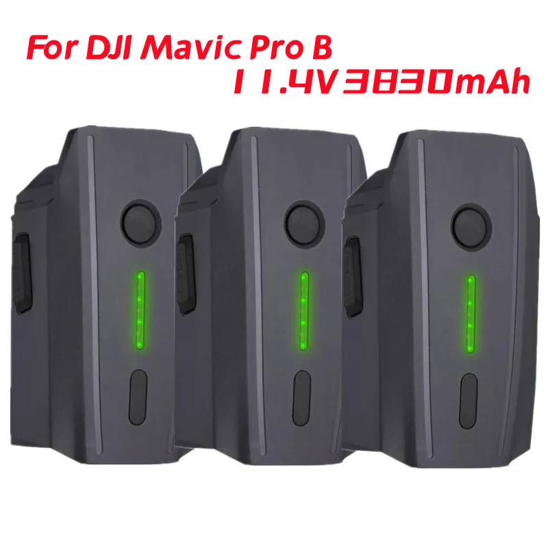 

1-4Pack DJI Mavic Pro Battery,11.4V 3830mAh LiPo Intelligent Flight Battery + Battery for DJI Mavic Pro & Platinum Drone