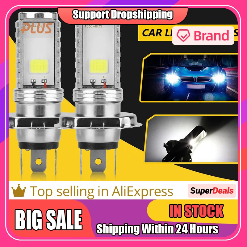 2pcs Aluminum H4 Hb2 9003 Car Led Headlight Kit 360-degree Full-angle Lighting High/low Beam Bulb High-Power 6000k White
2pcs Aluminum H4 Hb2 9003 Car Led Headlight Kit 360-degree Full-angle Lighting High/low Beam Bulb High-Power 6000k White