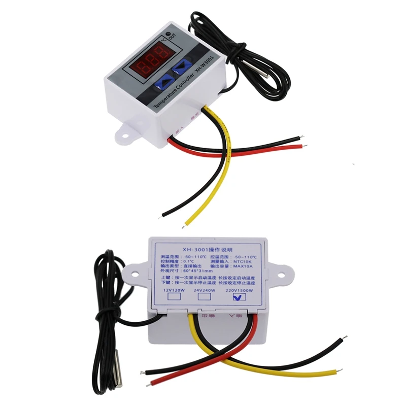 Digital Temperature Controller Display Thermostat Control Switch And Thermistor Sensors Temperature Probe
Digital Temperature Controller Display Thermostat Control Switch And Thermistor Sensors Temperature Probe