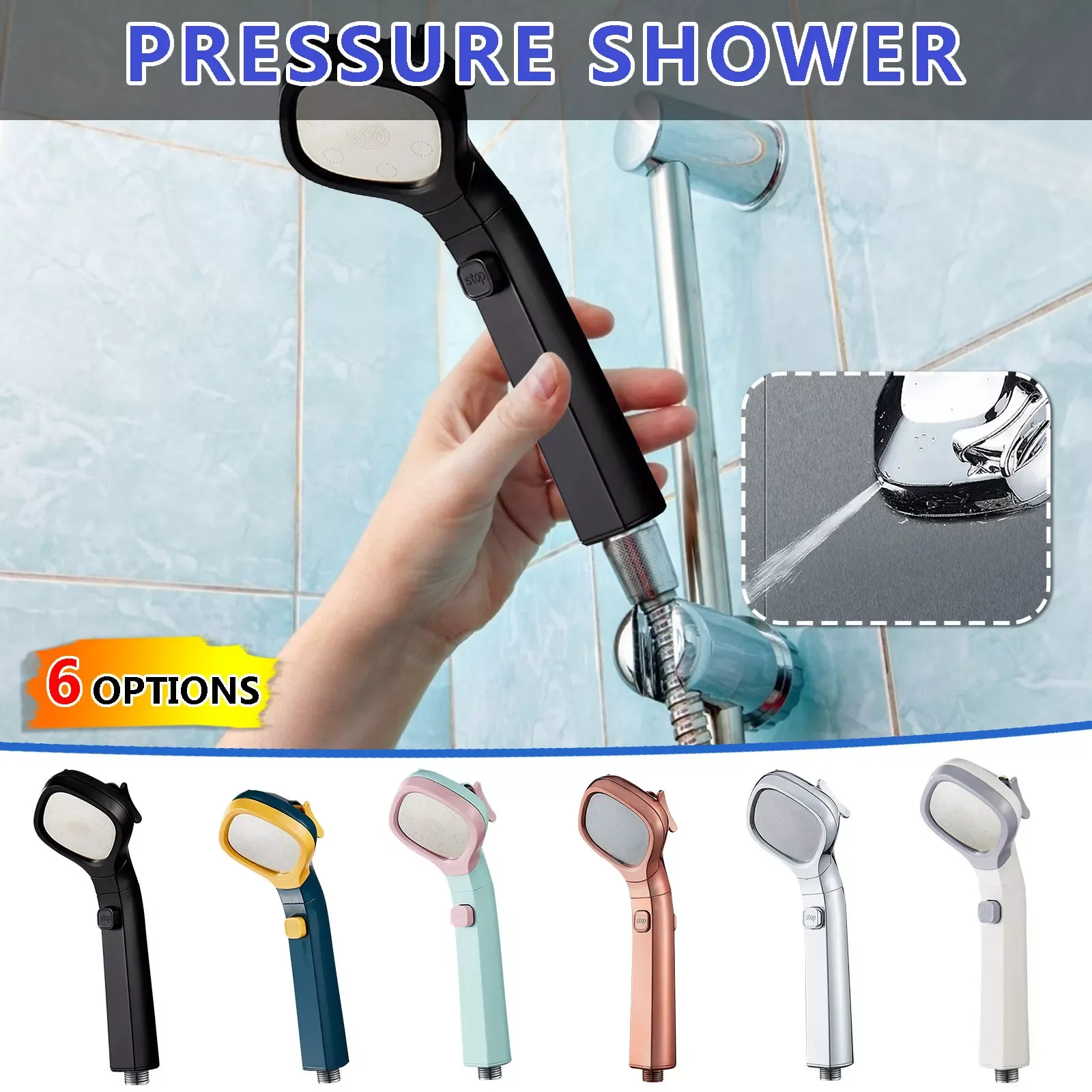 Новый ручной душевой Душ под давлением, душевая кабина, четырехскоростной душ
Новый ручной душевой Душ под давлением, душевая кабина, четырехскоростной душ