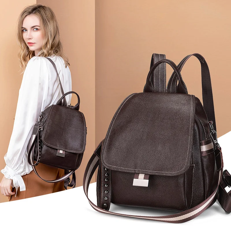 Leather Backpack Ladies Fashion Bag Pack Anti Theft Travel Bags Urban Soft Vintage Backbag Punk Style Street Personality
Leather Backpack Ladies Fashion Bag Pack Anti Theft Travel Bags Urban Soft Vintage Backbag Punk Style Street Personality