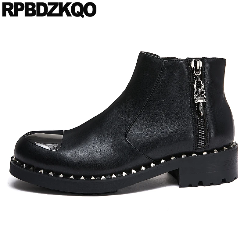 Boots Ankle Booties Embellished Rivet Designer Shoes Men High Quality Demonia Zipper Plus Size Metalic Stud Punk Rock Chunky
Boots Ankle Booties Embellished Rivet Designer Shoes Men High Quality Demonia Zipper Plus Size Metalic Stud Punk Rock Chunky