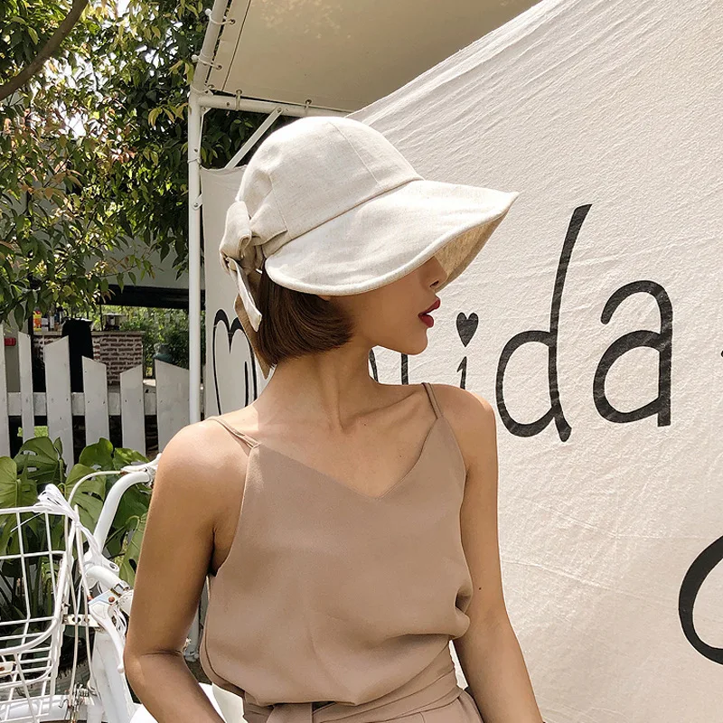 New Summer Hemp Bucket Hat for Women Sunscreen Cap Beach Outdoor Panama Bowknot Foldable Sun Hat Solid Color Sun Hats Lady Caps
New Summer Hemp Bucket Hat for Women Sunscreen Cap Beach Outdoor Panama Bowknot Foldable Sun Hat Solid Color Sun Hats Lady Caps