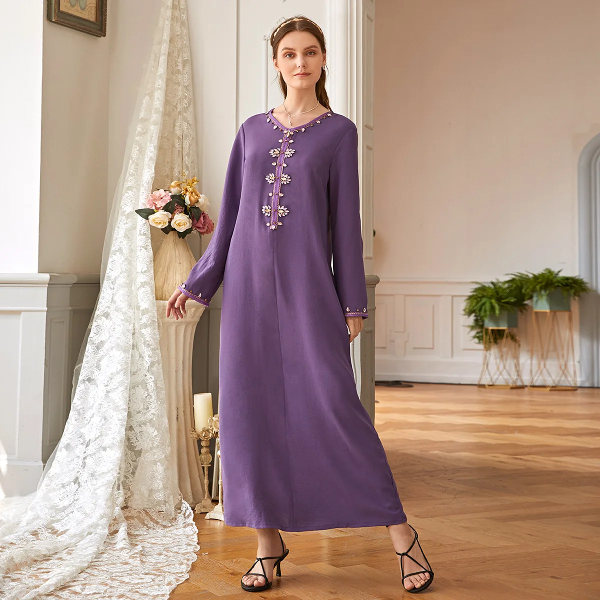 Muslim Dress Women Abaya Dubai Diamond Evening Vestido Caftan Marocaind Hijab Long Robe Turkey Islamic Clothing Jellaba Femme
Muslim Dress Women Abaya Dubai Diamond Evening Vestido Caftan Marocaind Hijab Long Robe Turkey Islamic Clothing Jellaba Femme