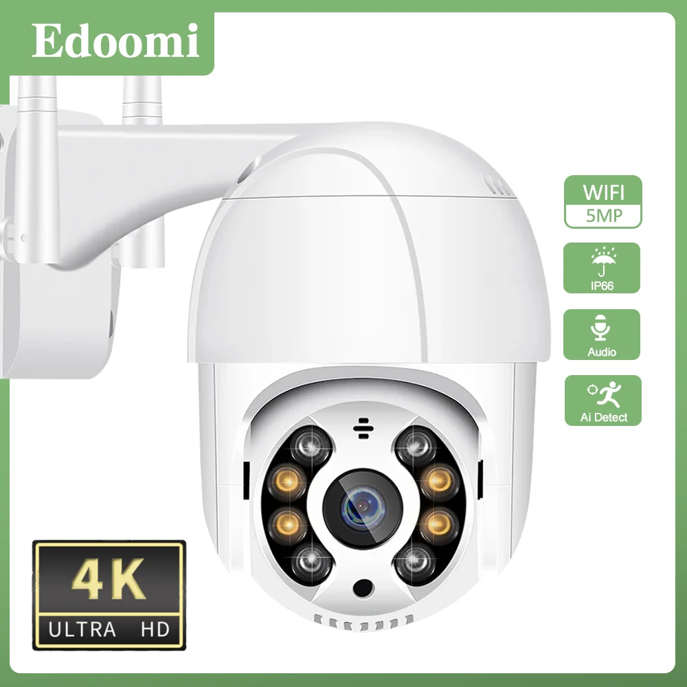4K 8MP IP Camera WiFi Outdoor PTZ Cam 5MP HD Video Surveillance Wireless H.265 Onvif 1080P Auto Tracking Support Alexa
4K 8MP IP Camera WiFi Outdoor PTZ Cam 5MP HD Video Surveillance Wireless H.265 Onvif 1080P Auto Tracking Support Alexa