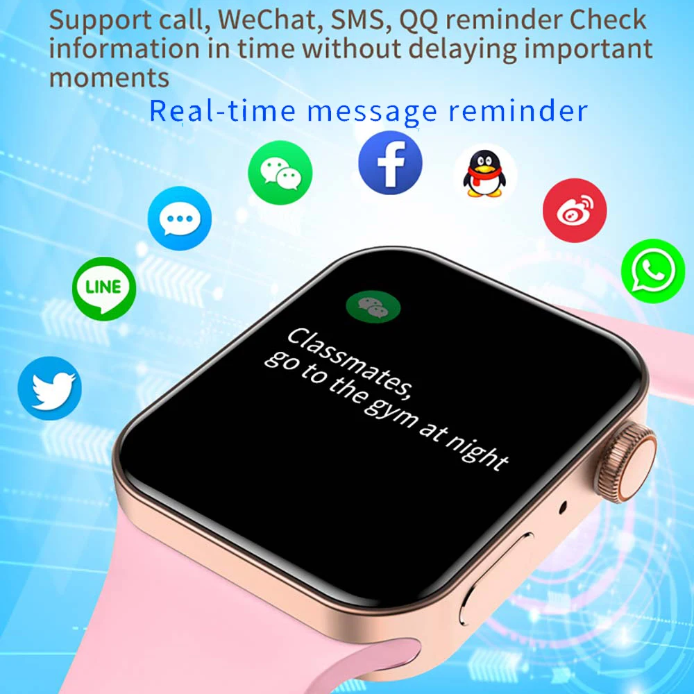 Смарт-часы Xiaomi Series 7 с пульсометром для мужчин и женщин фитнес-трекер браслет часы