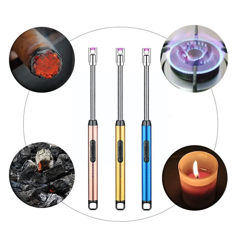 Kitchen Windproof Long Electric Lighter Usb Rechargeable Bbq Outdoor Arc Camping Lighter Ignition Stove Candle Pulse Plasma H0u2
Kitchen Windproof Long Electric Lighter Usb Rechargeable Bbq Outdoor Arc Camping Lighter Ignition Stove Candle Pulse Plasma H0u2