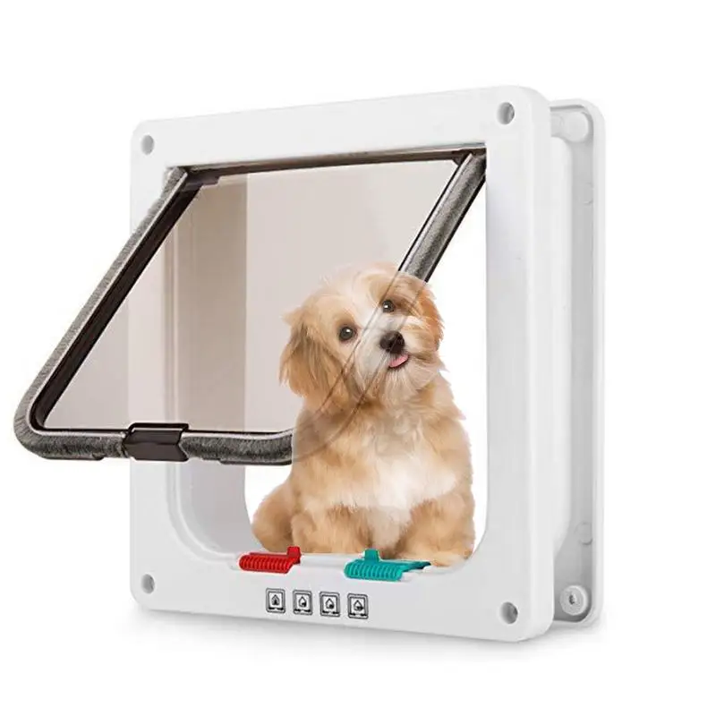 

Dog Door For Sliding Door Cats Controllable Door With 4 Locking Modes Screen Window Door For Pet Free In And Out Door Puppy