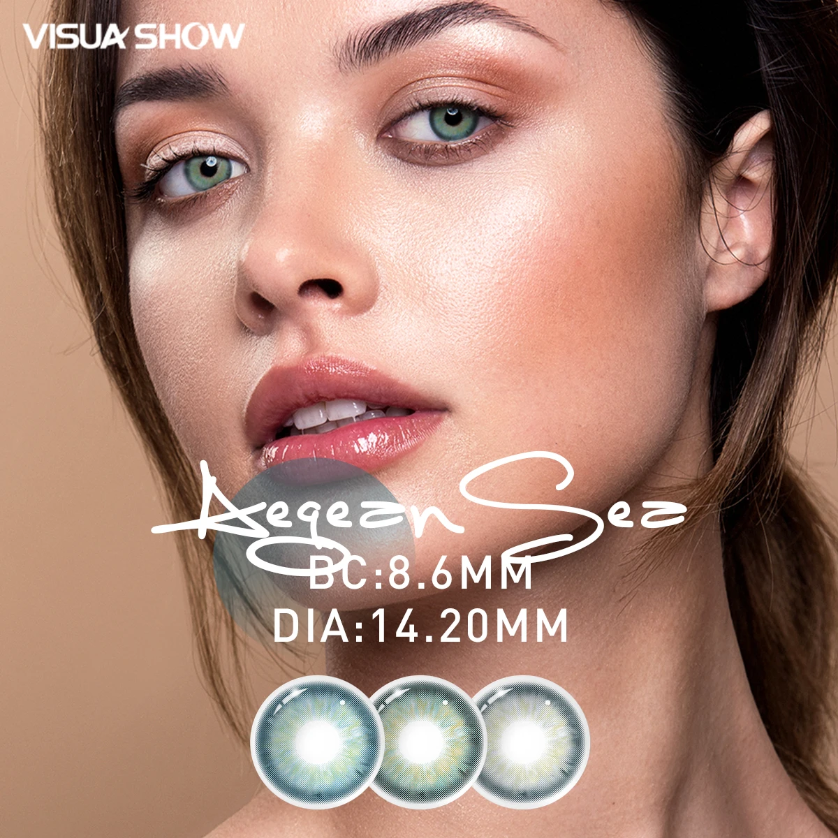 VISUASHOW Aegean Sea Natural Color Contact Myopia Contact Lenses -1.00 to -8.00 2pcs Beauty Contact Lenses Yearly Lens
VISUASHOW Aegean Sea Natural Color Contact Myopia Contact Lenses -1.00 to -8.00 2pcs Beauty Contact Lenses Yearly Lens
