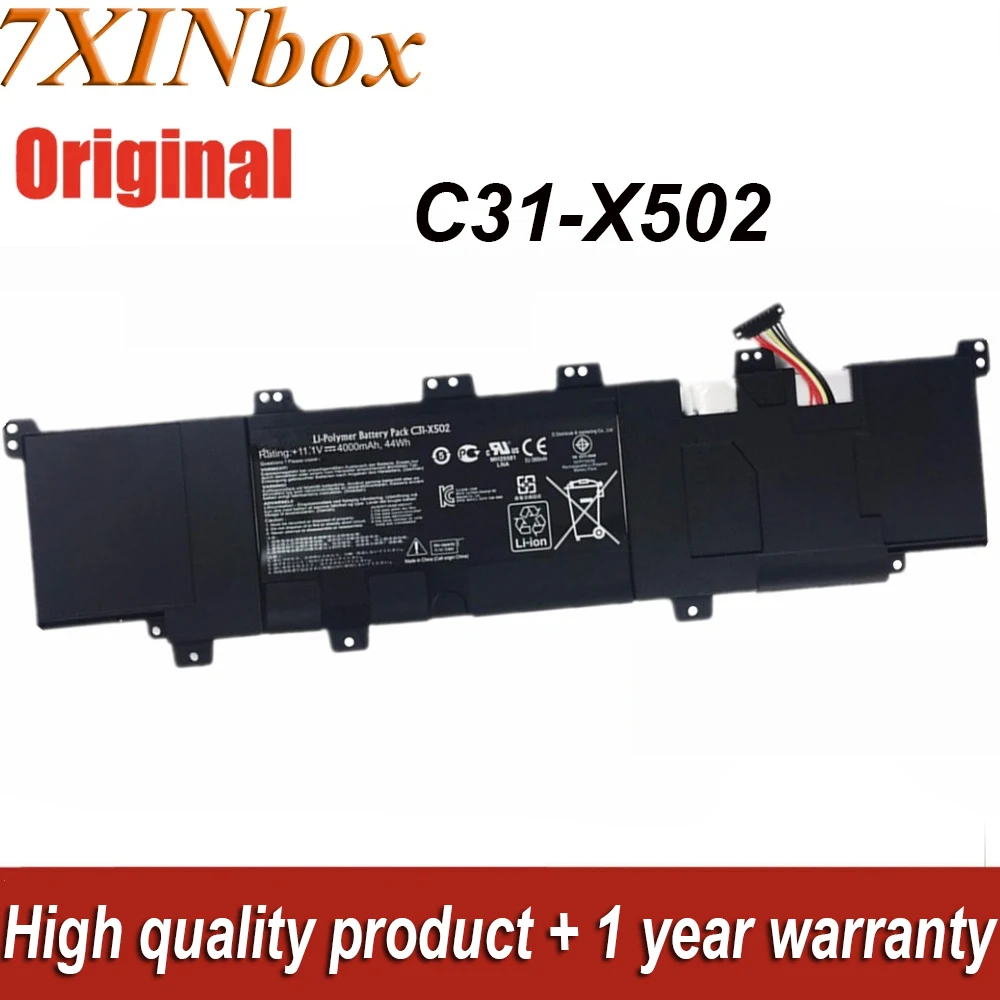 7XINbox C31-X502 11,1 V 44Wh/4000mAh Оригинальная электронная книга Аккумулятор для ноутбука ASUS V500CA X502C
7XINbox C31-X502 11,1 V 44Wh/4000mAh Оригинальная электронная книга Аккумулятор для ноутбука ASUS V500CA X502C