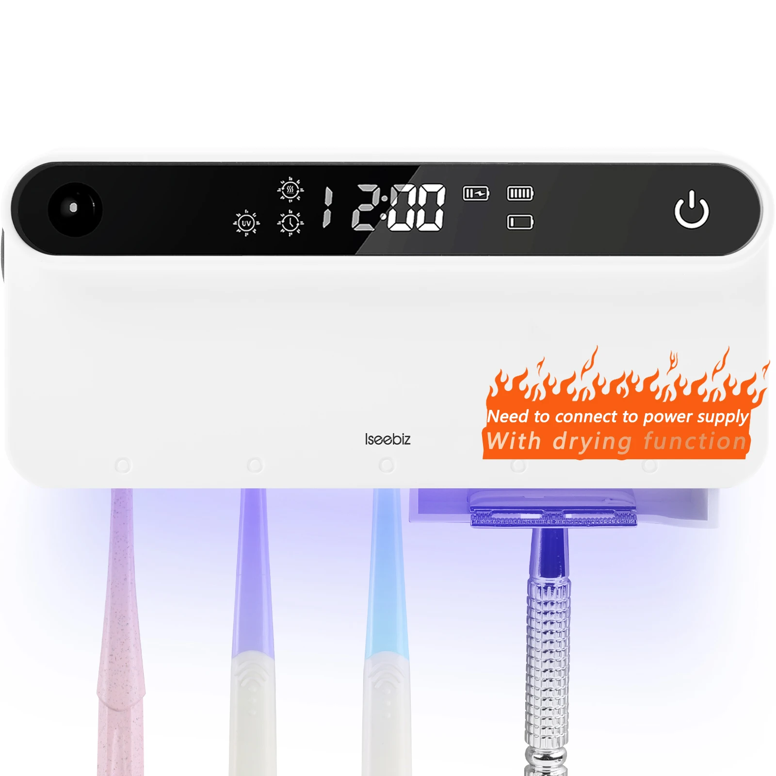 Iseebiz Double Sterilization Electric Toothbrush Holder Strong Load-Bearing Toothpaste Dispenser Smart Display Bath Accessories
Iseebiz Double Sterilization Electric Toothbrush Holder Strong Load-Bearing Toothpaste Dispenser Smart Display Bath Accessories