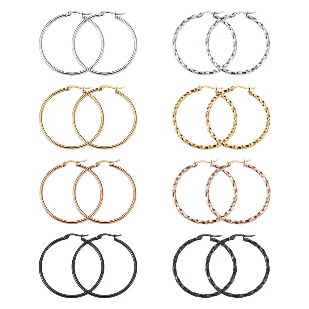 12 Pairs Titanium Steel Hoop Earrings 40mm Exaggerate Big Twisted Smooth Circle Hoop Earrings Loop Earrings for Women Jewelry
12 Pairs Titanium Steel Hoop Earrings 40mm Exaggerate Big Twisted Smooth Circle Hoop Earrings Loop Earrings for Women Jewelry