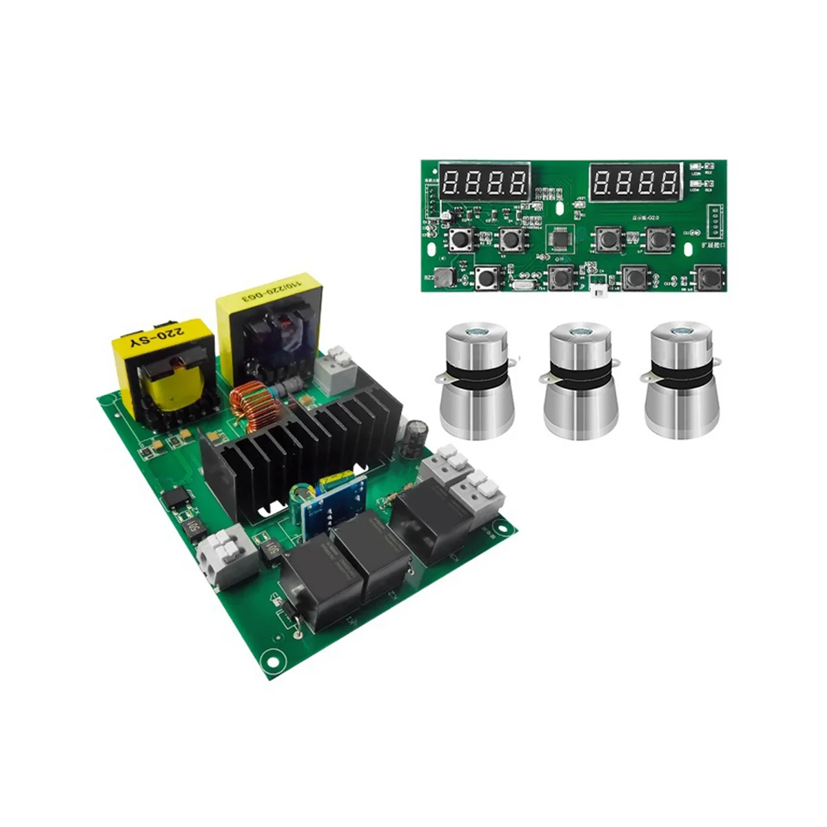 Digital Circuit Board 220V 150W 40KHz Display Time Driver Ultrasonic Transducer for Industrial Car Washer Generator
Digital Circuit Board 220V 150W 40KHz Display Time Driver Ultrasonic Transducer for Industrial Car Washer Generator