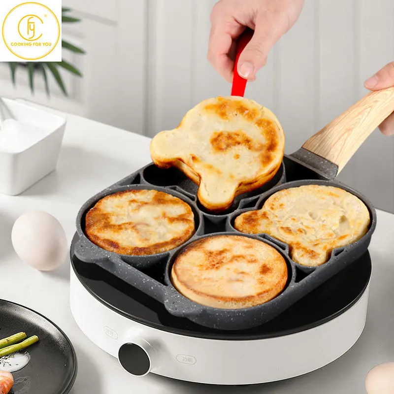 Family 2/4 Hole Thickened Frying Pot Omelet Steak Pan Non-stick Egg Pancake General Use for Gas and Induction Cooker Cookware
Family 2/4 Hole Thickened Frying Pot Omelet Steak Pan Non-stick Egg Pancake General Use for Gas and Induction Cooker Cookware